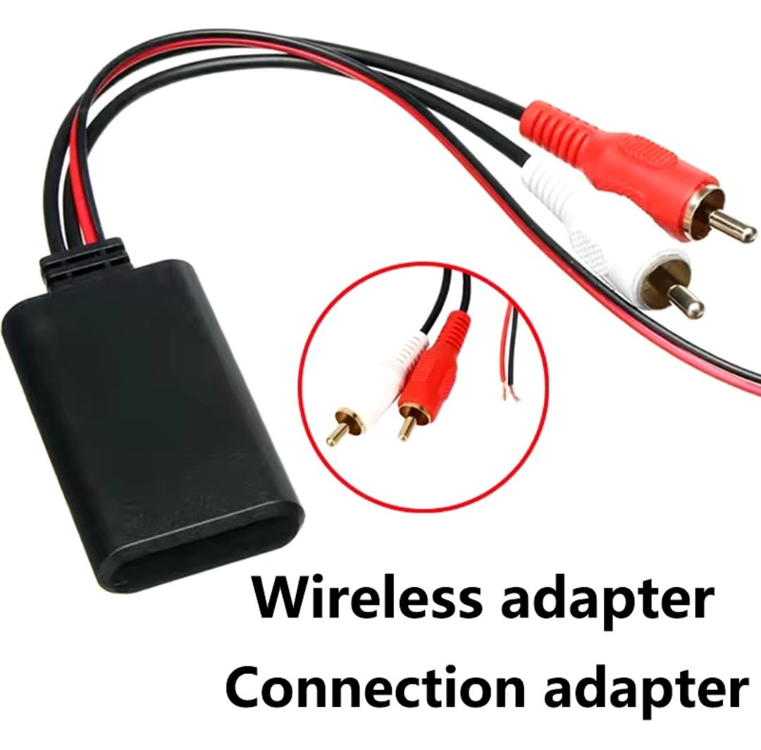 RCA Bluetooth приемник адаптер, стерео 2RCA беспроводной AUX аудио.