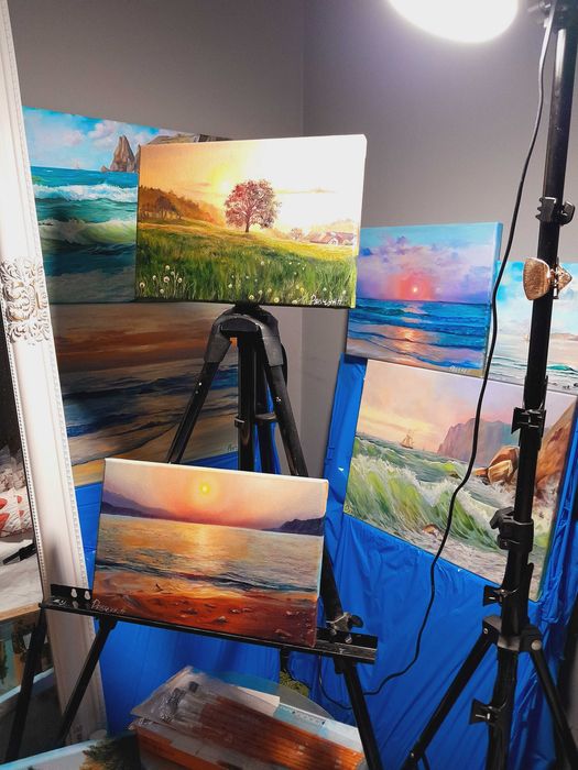 Obraz olejny na płótnie Rajskie Morze 20*30