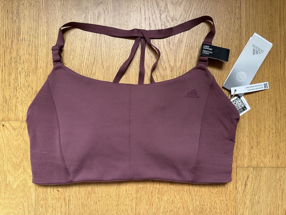 Stanik sportowy adidas nowy z metką burgund róż L
