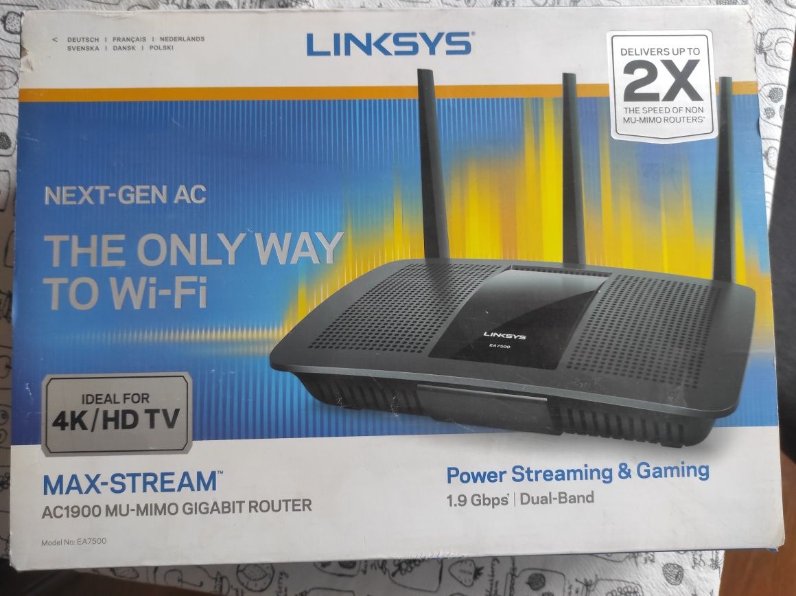 Dwuzakresowy router Wi-Fi 5MAX-STREAM®(EA7500) LINKSYS 2xUSB