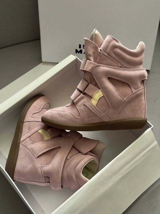 Снікерси Isabel Marant Pink / кросівки Ізабель Марант рожевого кольору