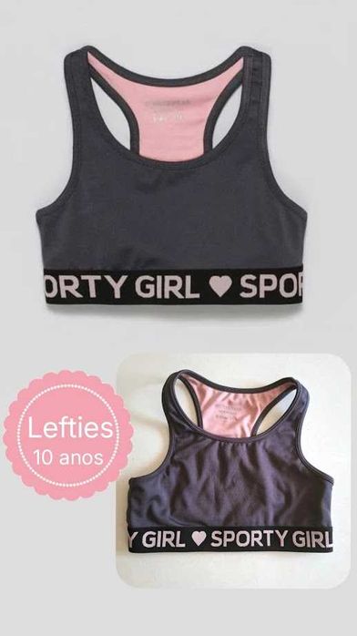 Top desportivo para menina 10 anos