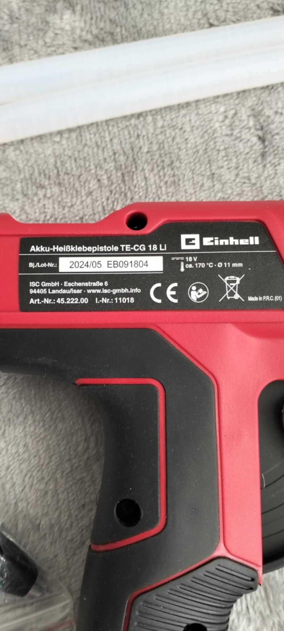 Einhell Pistolet do kleju TECG 18 Solo LI + Ładowarka baterii