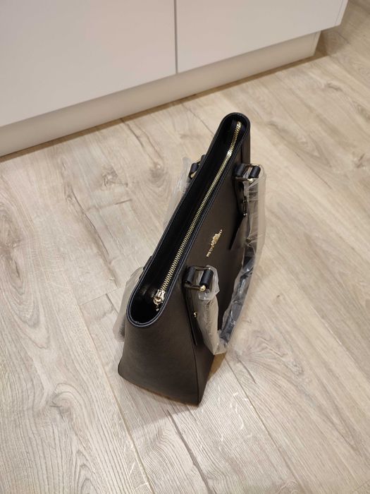 Skórzana torebka Wittchen czarna 31x31x33 cm