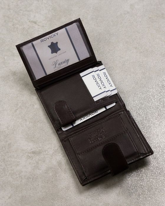 elegancki, skórzany portfel męski na zatrzask - always wild