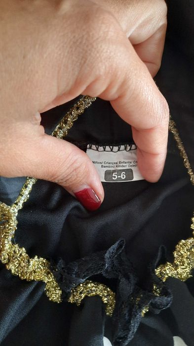 Disfarce Carnaval Menina Rainha Caveira 5-6 anos