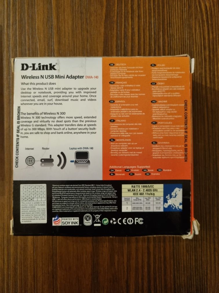 D-Link Wireless N USB Mini Adapter DWA-140