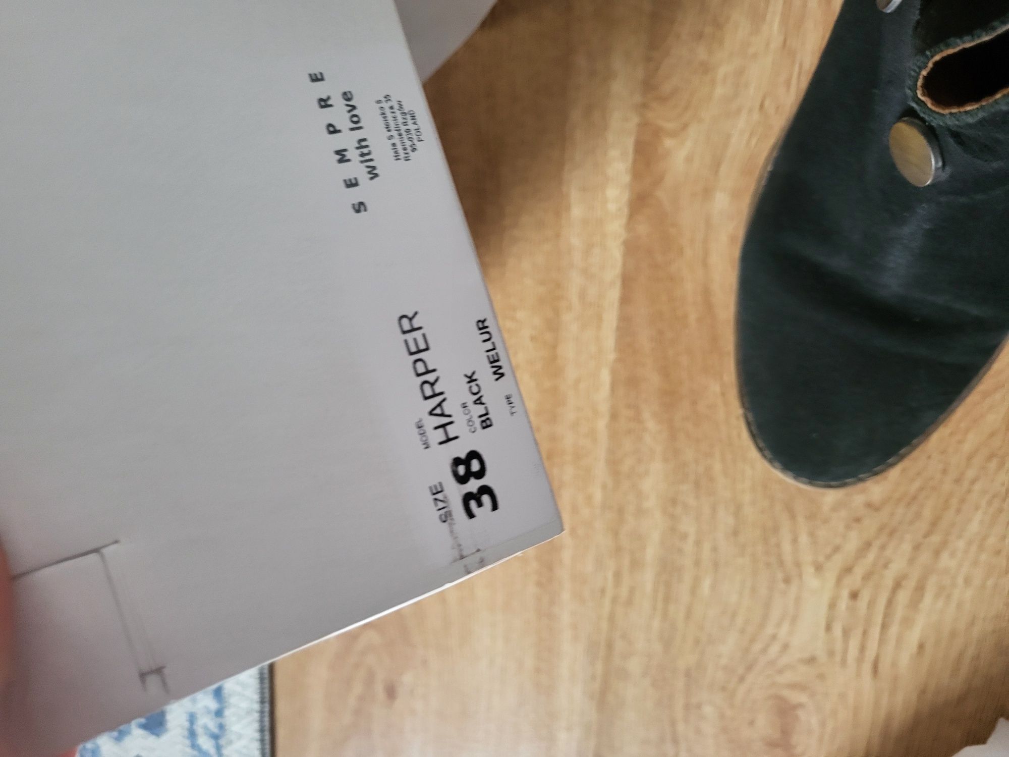 Buty Gianmarko zamszowe czarne 38