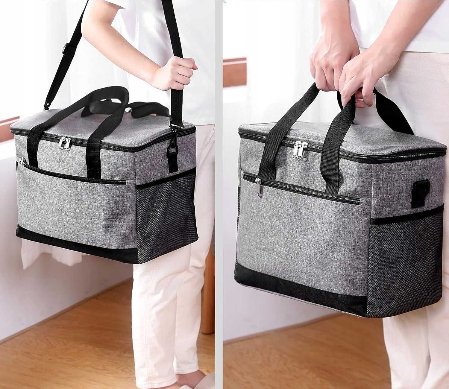TORBA TERMICZNA śniadaniowa LUNCH BOX na jedzenie 20l uchwyt na ramię