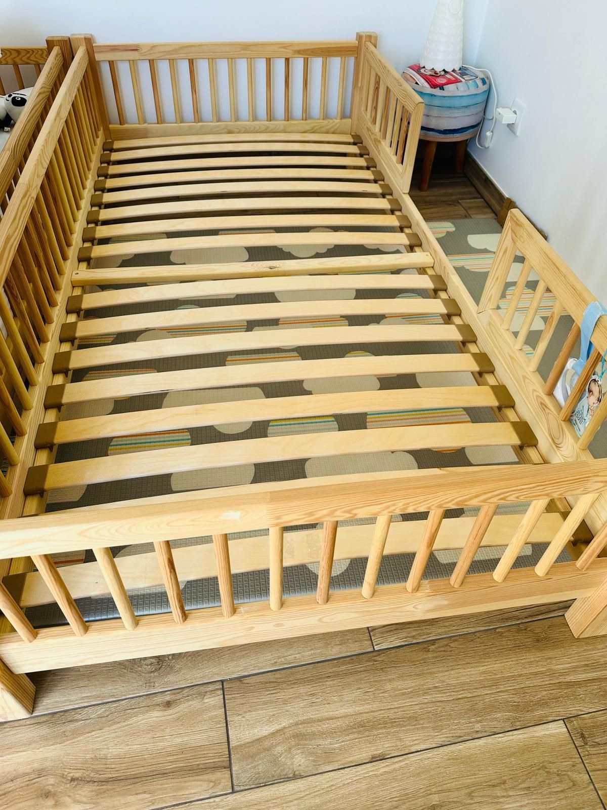 Cama de criança 1,80 * 0,90 madeira natural