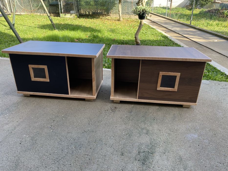 Casinhas para gatos em madeira tratada muito aconchegadas