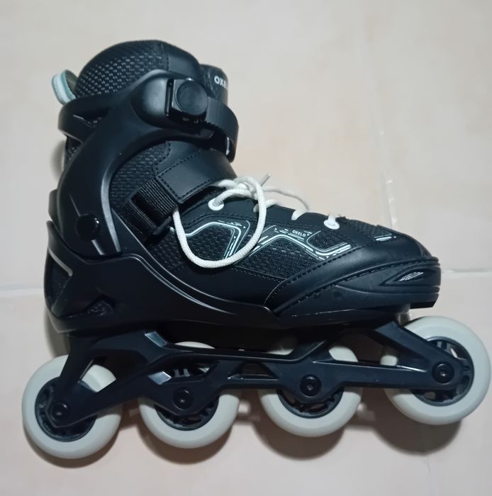 Patins de criança fit 3 jr preto caqui 35-38