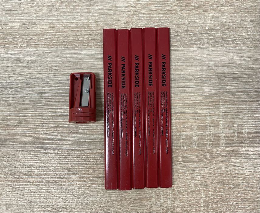 Карандаши строительные/столярные (5 шт) с точилкой PARKSIDE