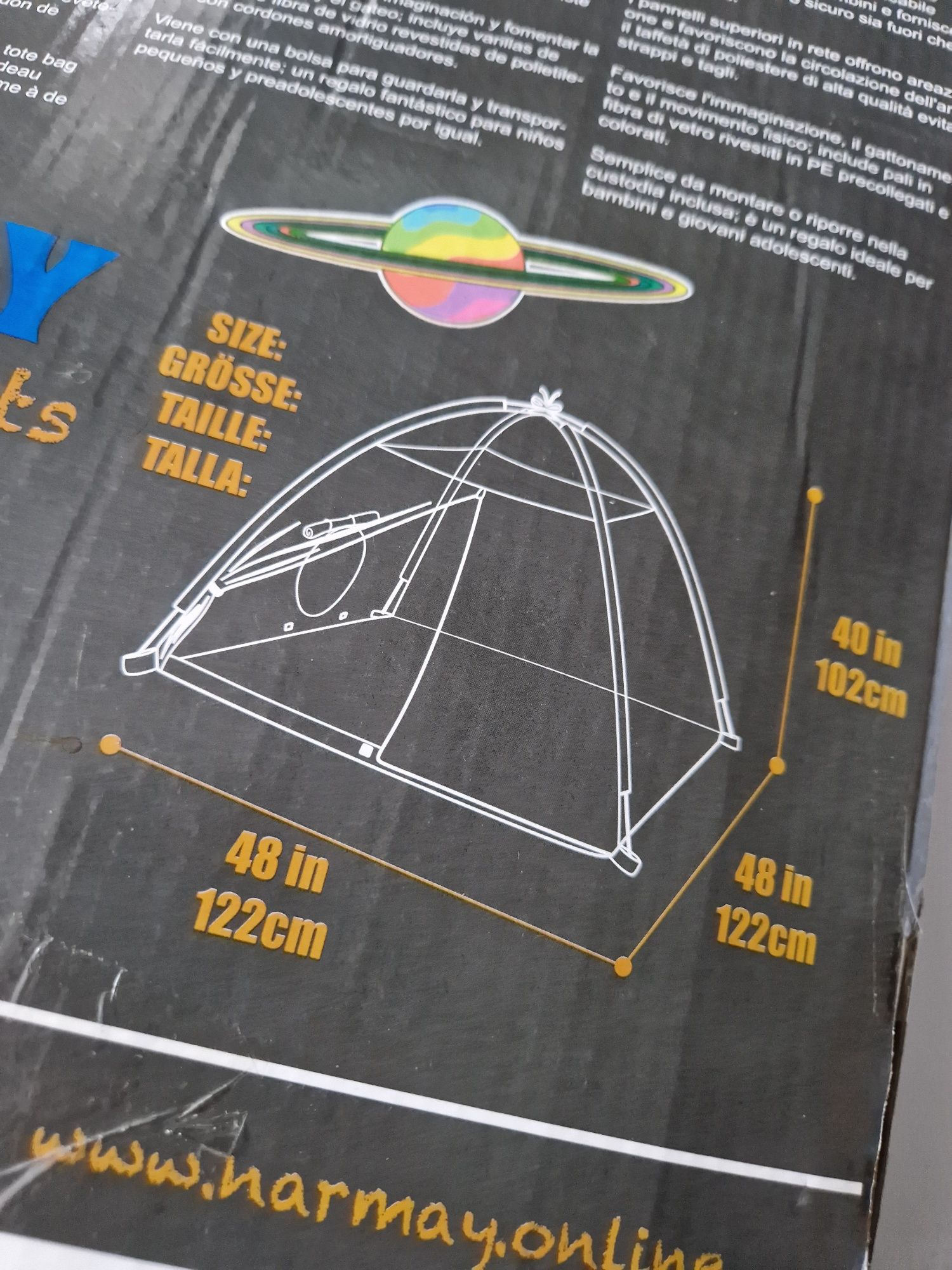 Kosmiczny namiot dla małych dzieci, stan bardzo dobry