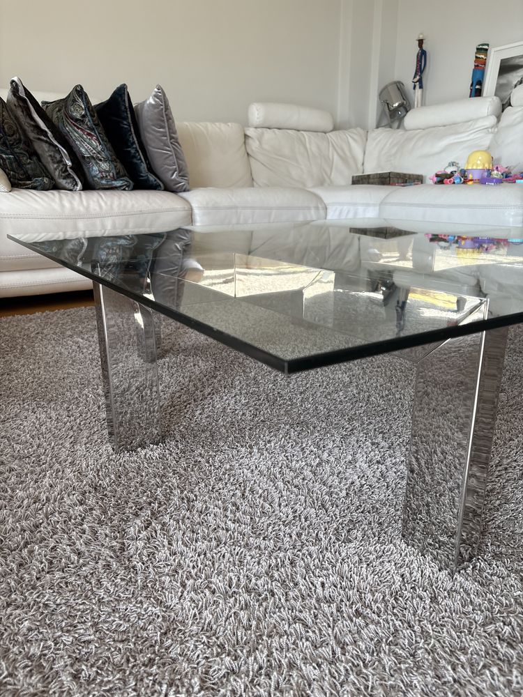 Mesa de vidro sala de estar