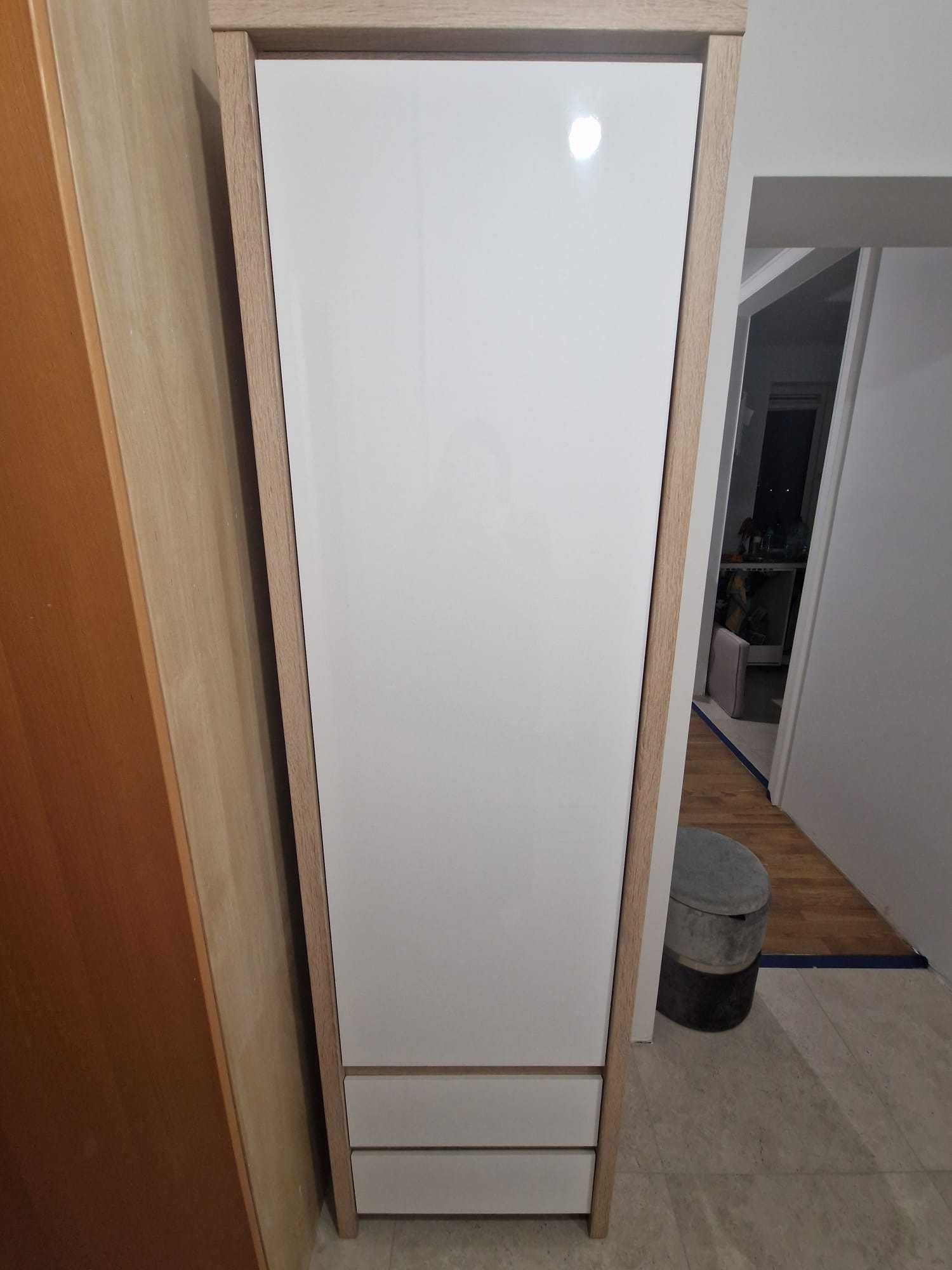 Jak NOWY Słupek, regał z szufladami front biały połysk