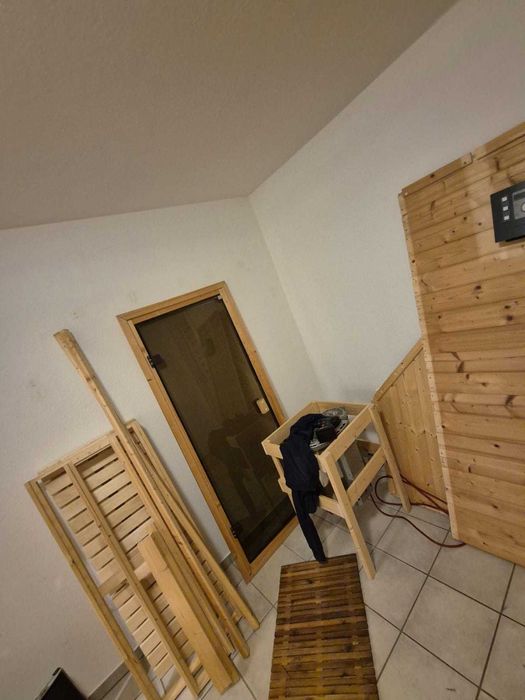 Sauna fińska sucha 220v 230v NAROŻNA zewnetrzna z drewna drewniana