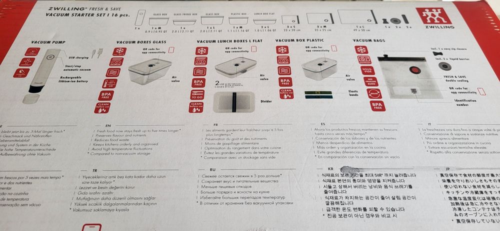 Zwilling fresh & save 16 peças novo