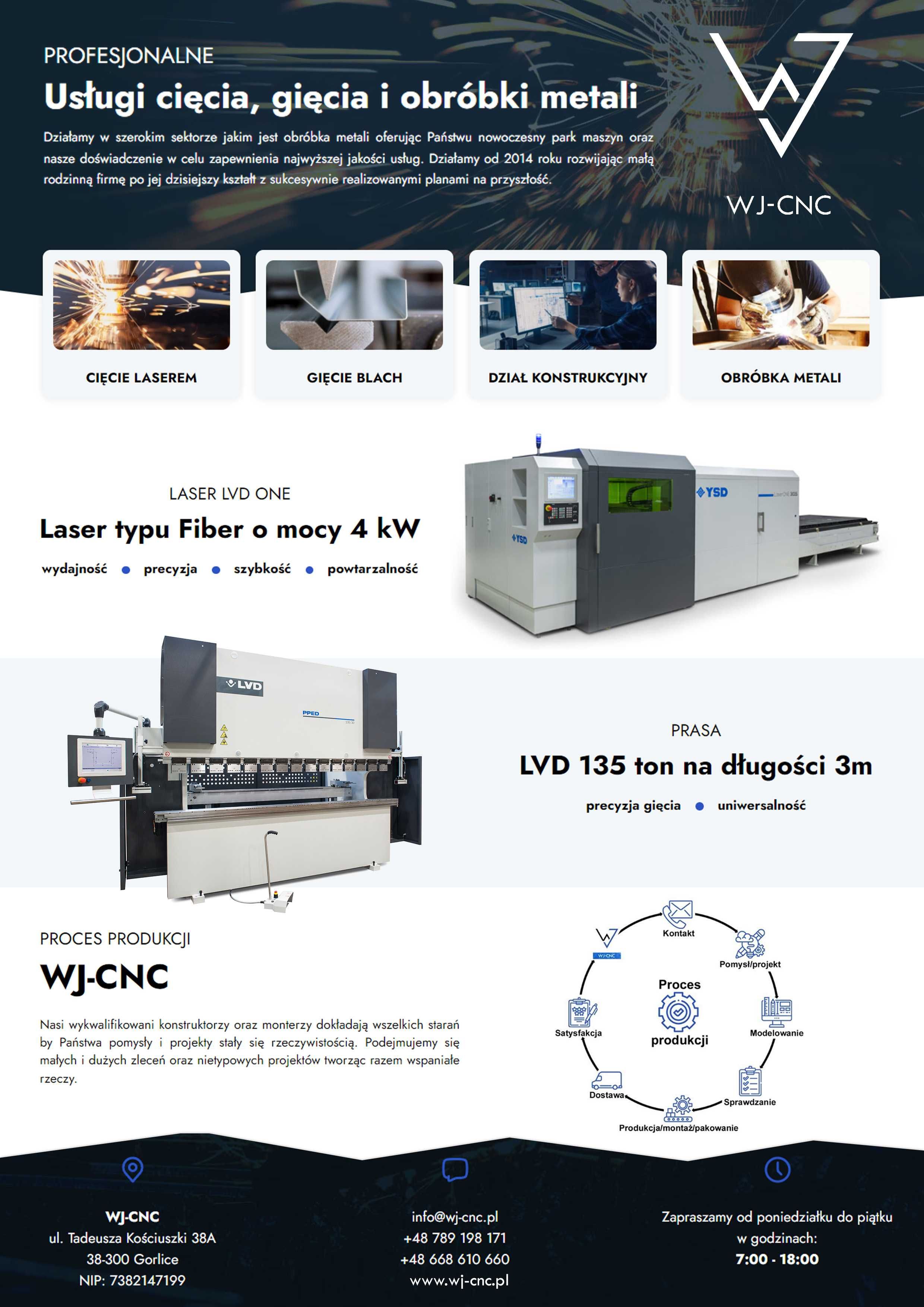 Cięcie laserem Fiber 4KW LVD Gięcie blach Prasa krawędziowa Usługi CNC