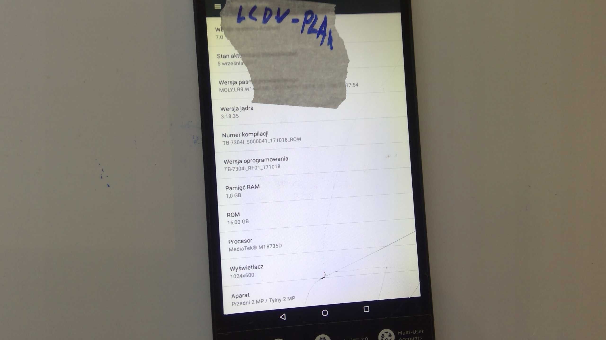 Tablet Lenovo TB-7304L L71
