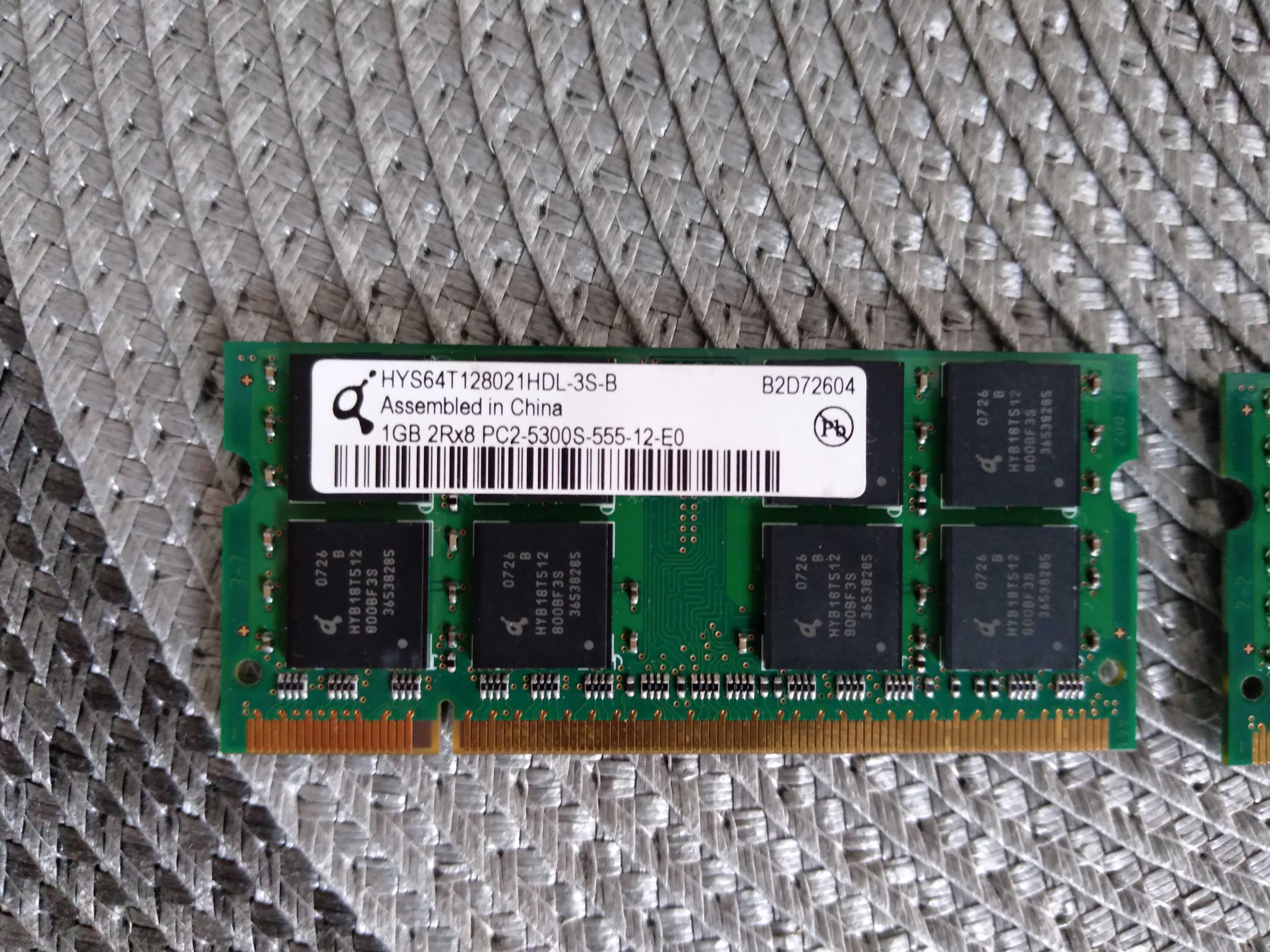 Pamięć RAM DDR2 2x1GB 2Rx8 PC2-5300S-555-12-E0