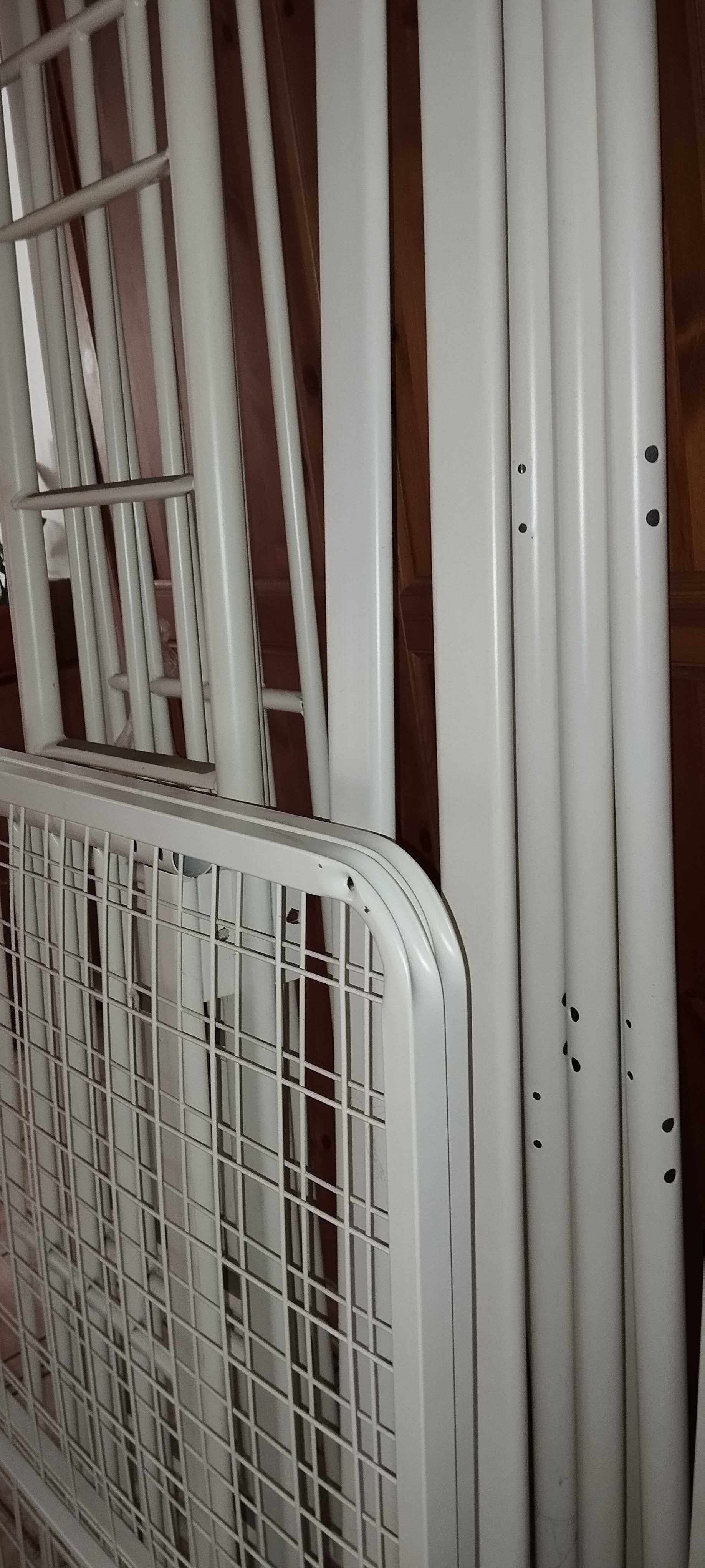 Łóżko piętrowe IKEA metalowe białe 90x200, wysokie