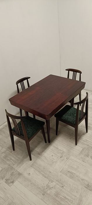 stół vintage do salonu Tatra Czechosłowacja lata 60-te orzech design