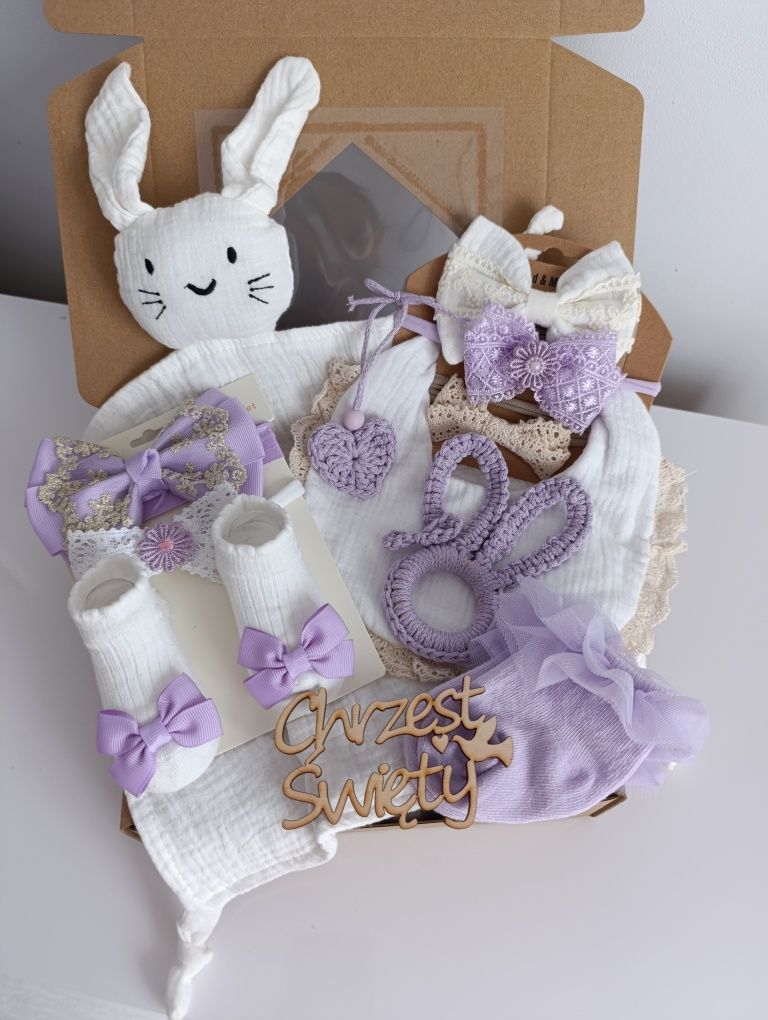 Zestaw prezentowy dla niemowlaka prezent babyshower narodziny chrzest
