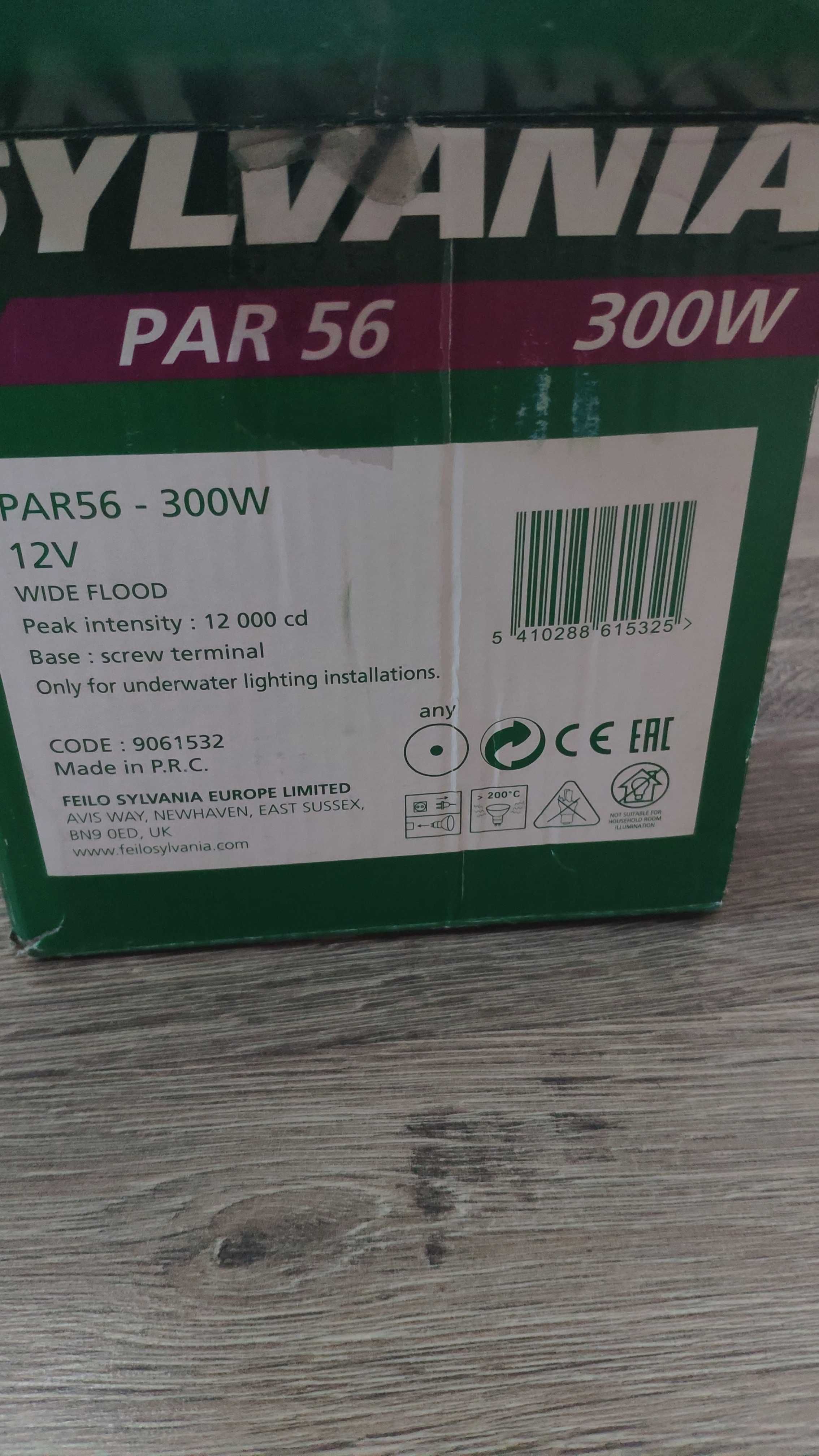 Лампа для бассейна 12v sylvania par 56-300v