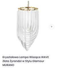 Lampa Murano Wave L złota nowa