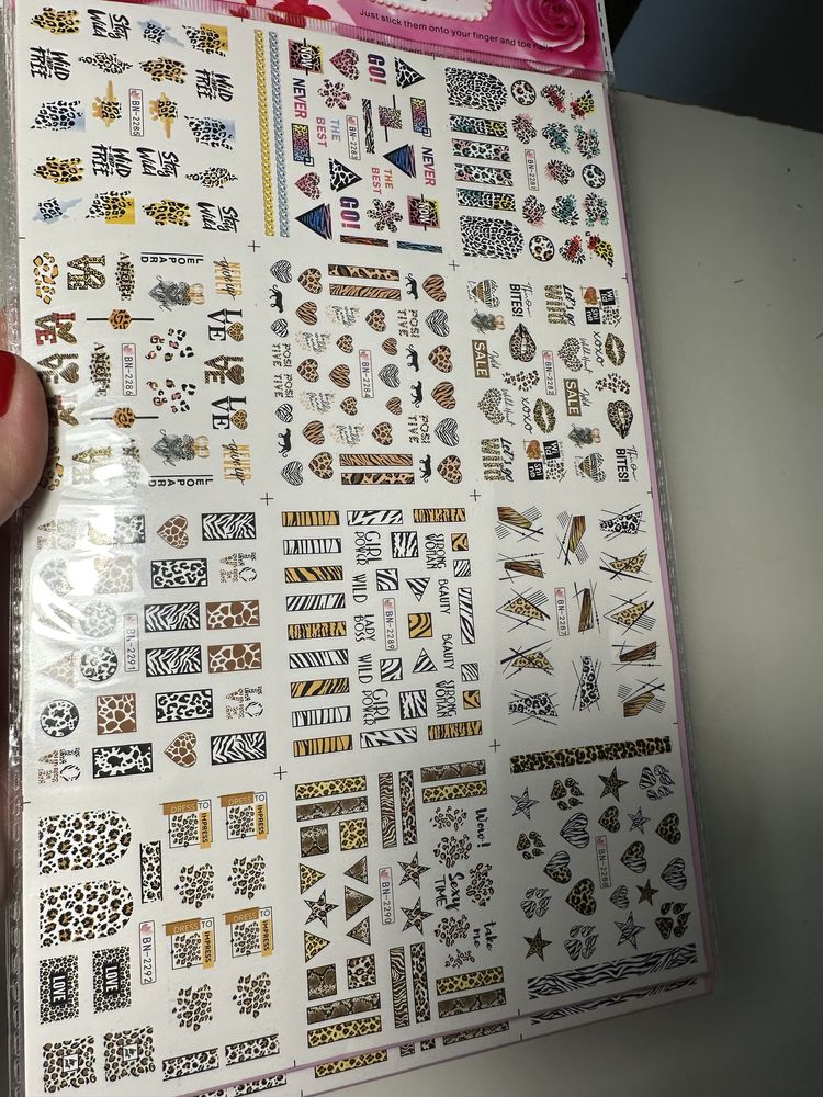 Naklejki do paznokci manicure nails stickers leopard tygrys pantera