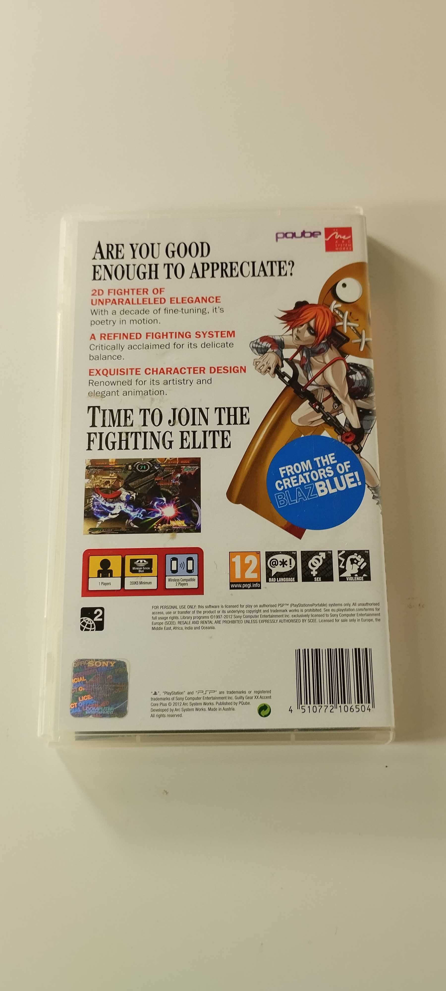 Guilty Gear XX Accent Core Plus Playstation Portable PSP Essentials