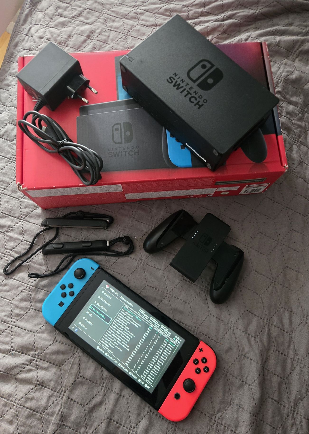 Konsola Nintendo Switch V2 Przerobiona CFW Chip Atmosphere 128GB Kpl!