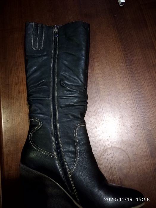 Сапоги жіночі, кожані 39 розмір