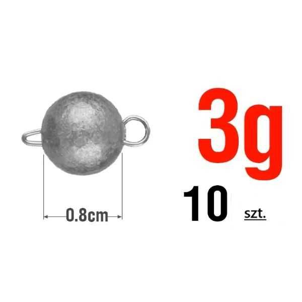 Ciężarki wędkarskie typu czeburaszka. 20 szt. (komplet) 3 gr + 5 gr.