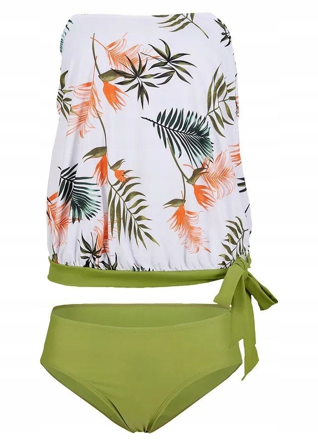 B.P.C tankini w kolorowy wzór roślinny z figami ^46