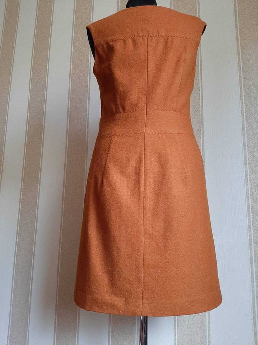 Сарафан-платье теплое, демисезонное, шерстяное. Сарафан ESPRIT.