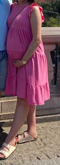 Różowa sukienka Sinsay idealna jako ciążowa