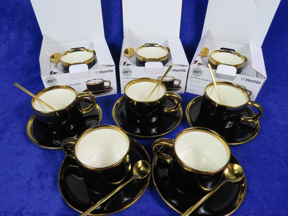 Homla serwis kawowy 8 osobowy 24 elm. filiżanki + talerzyki + łyżeczki