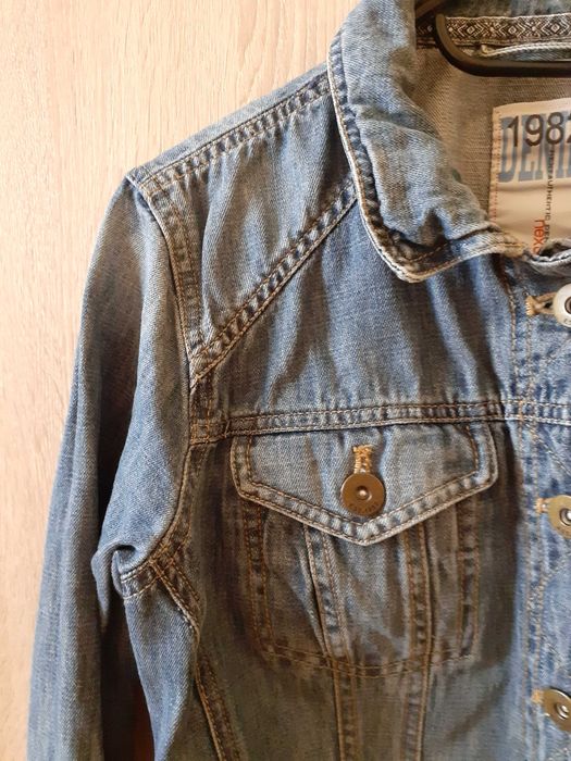 42 XL Next kurtka dżinsowa jeansowa katana krótka crop unikat retro