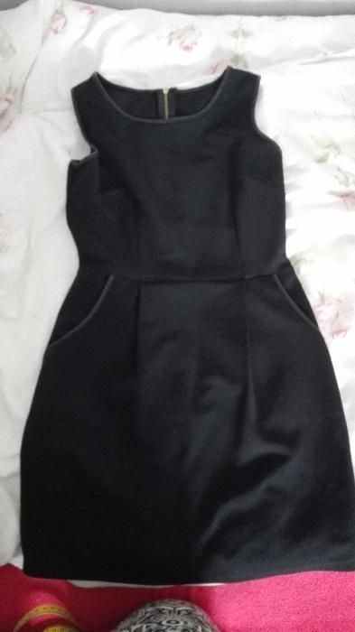 Mała czarna sukienka s 36 złoty zamek mini