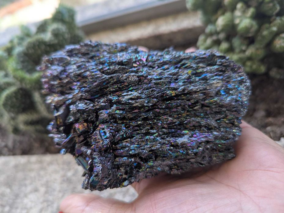 Carborundum - Cristal de Carboneto de Silício Arco-íris - 324g