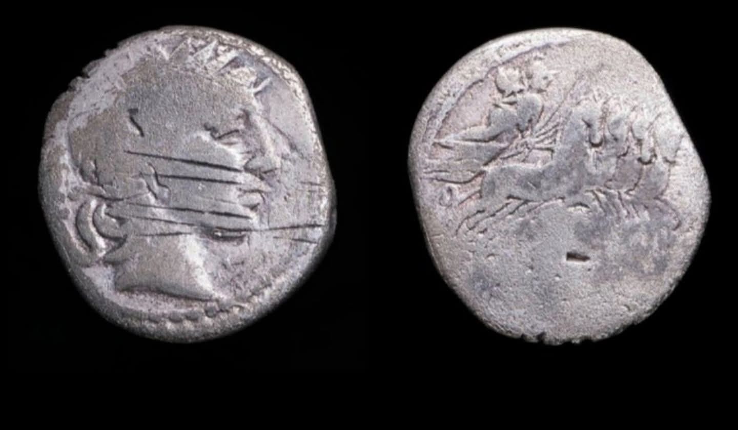 Lote 2 Denários prata República Romana (509-527 a. C)