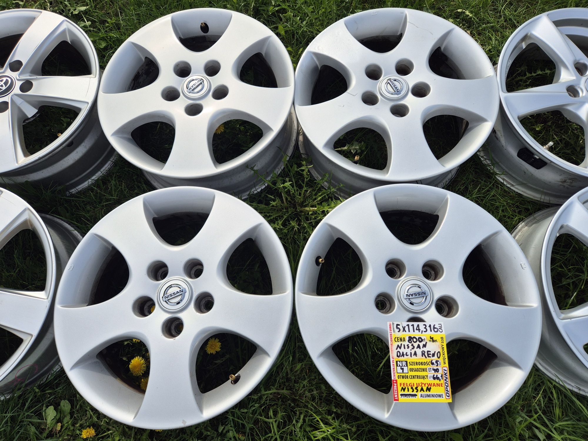 Alufelgi 5x114,3 16 Cali Toyota Suzuki Fiat Sedici Nissan Dacia Reno