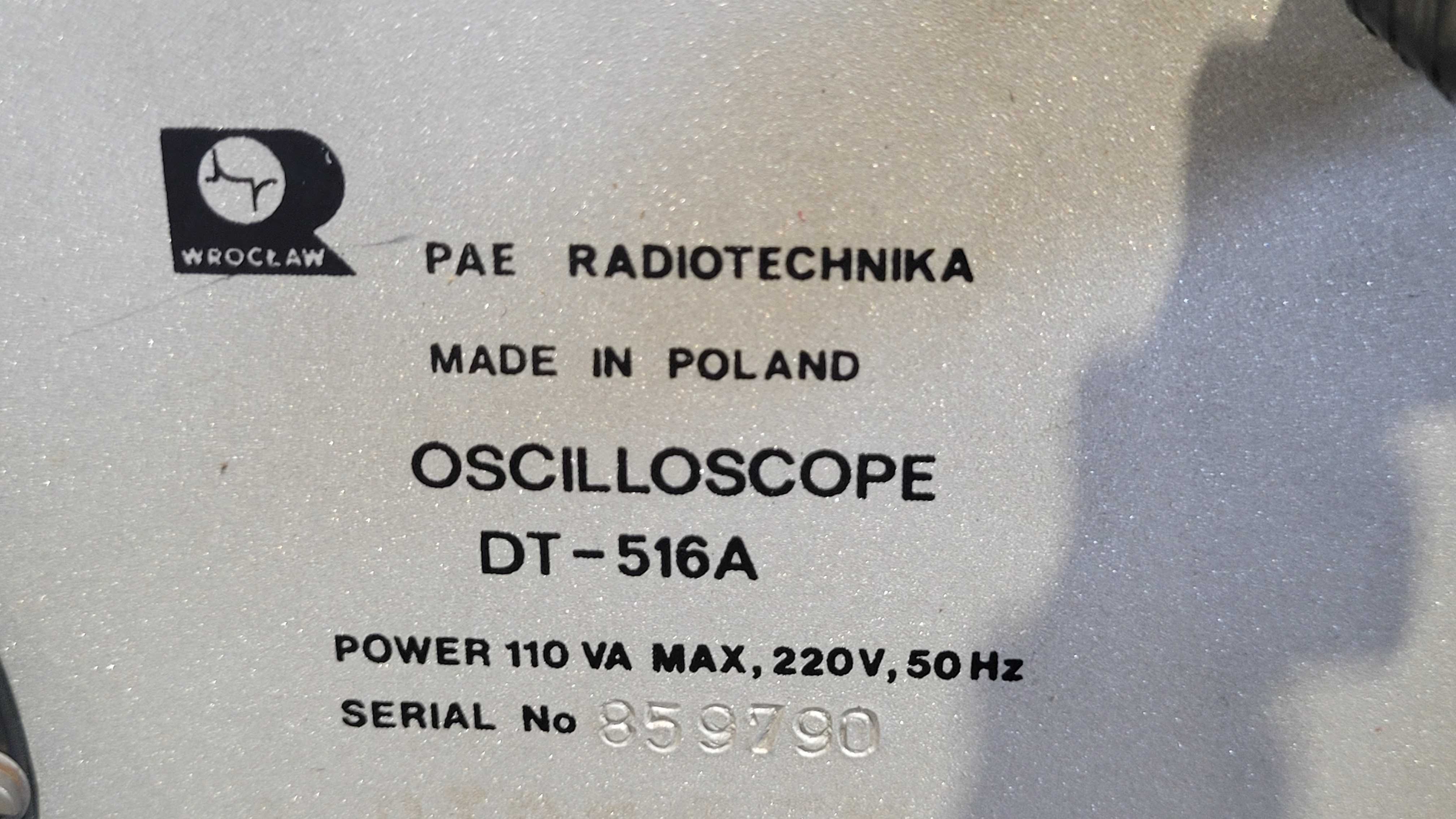 Oscyloskop Radiotechnika DT-516 A.