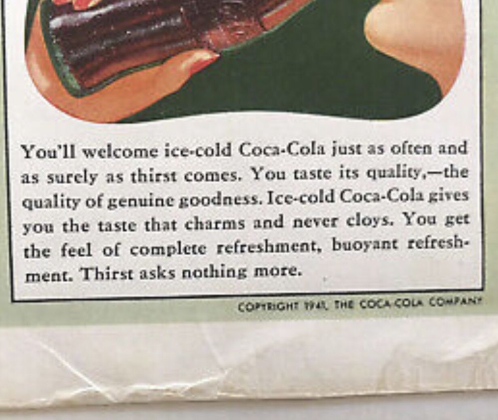 1941. WW2. Coca cola