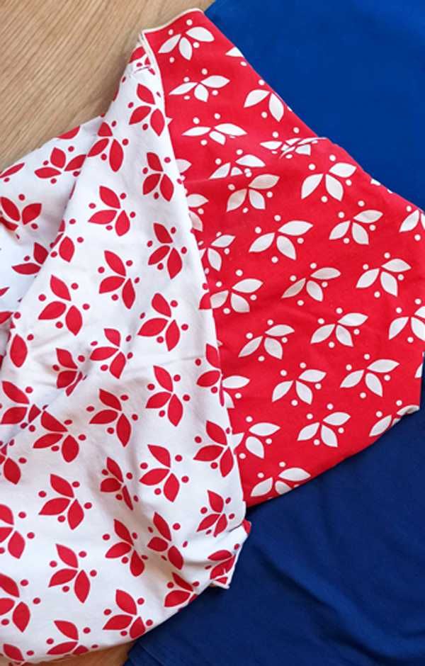 materiały PATCHWORK  czerwono-białe szaro-białe poszewki