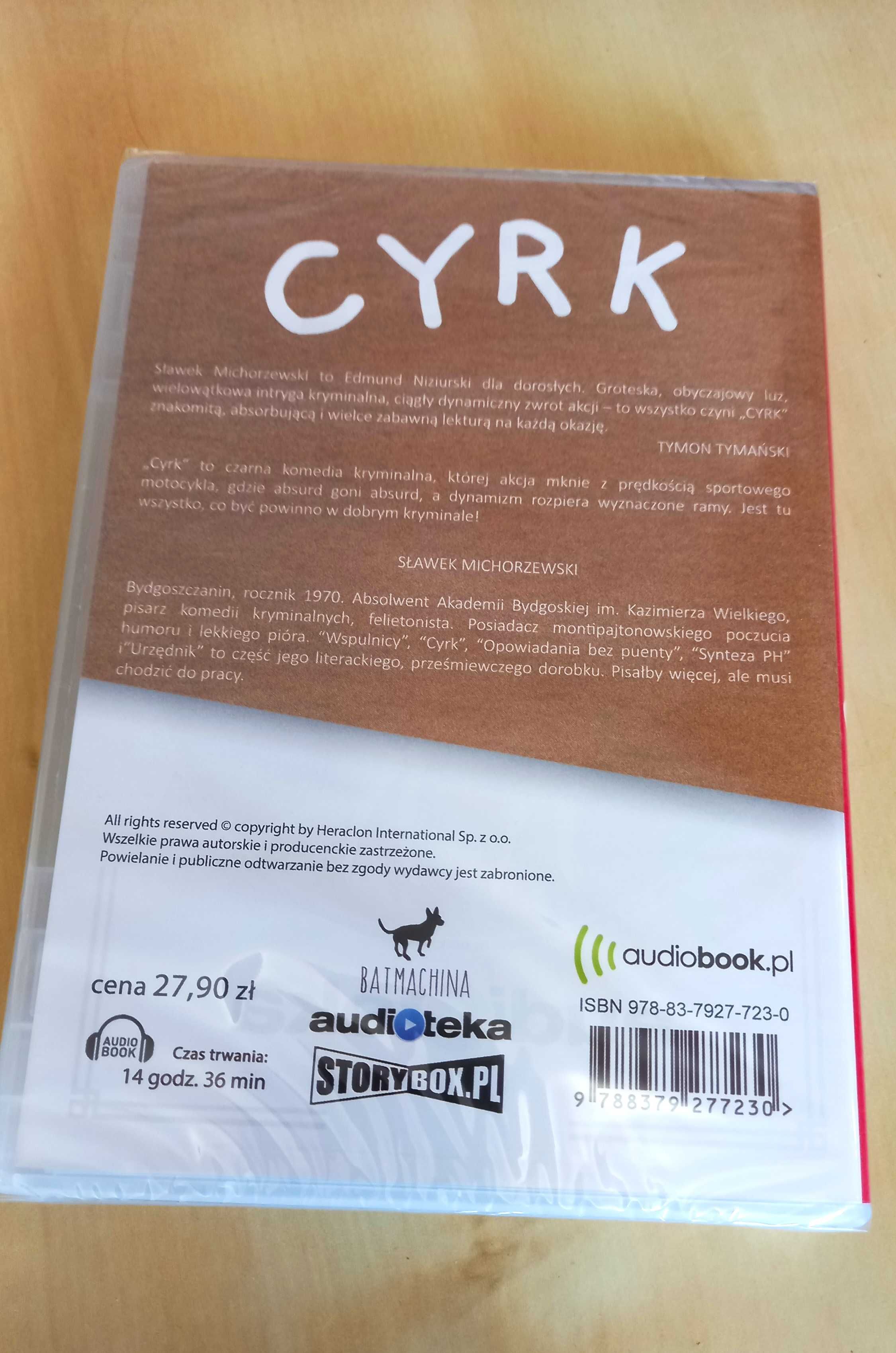 Nowy audiobook CD Cyrk Sławek Michorzewski czyta Janusz Chabior +18