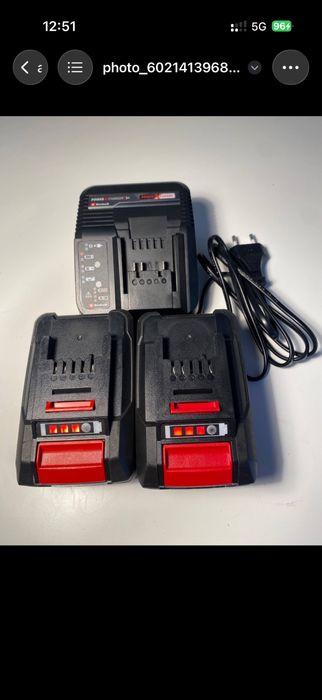 2x Einhell 18V 4Ah + ładowarka