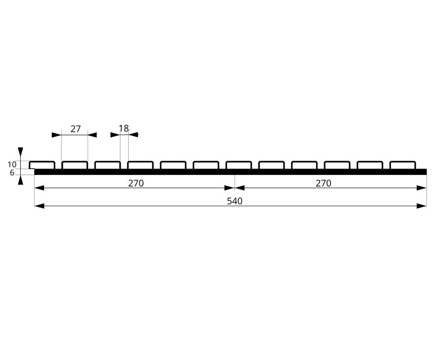 Lamele ścienne akustyczne SLIM 275x54 cm na czarnym filcu Gray i inne